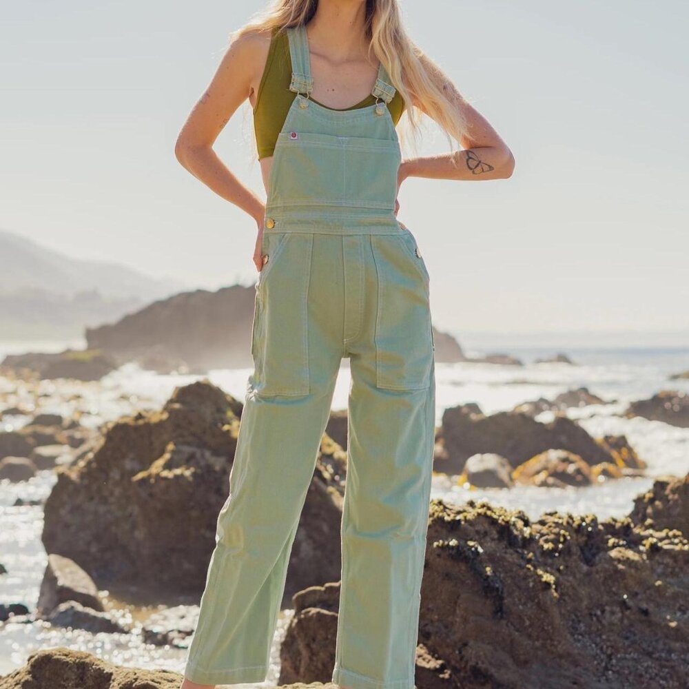 Big Bud Press Overalls Sage Green Plus Size 1X Unisex